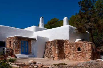 La arquitectura del poblado de Balàfia en Ibiza