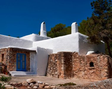 La arquitectura del poblado de Balàfia en Ibiza